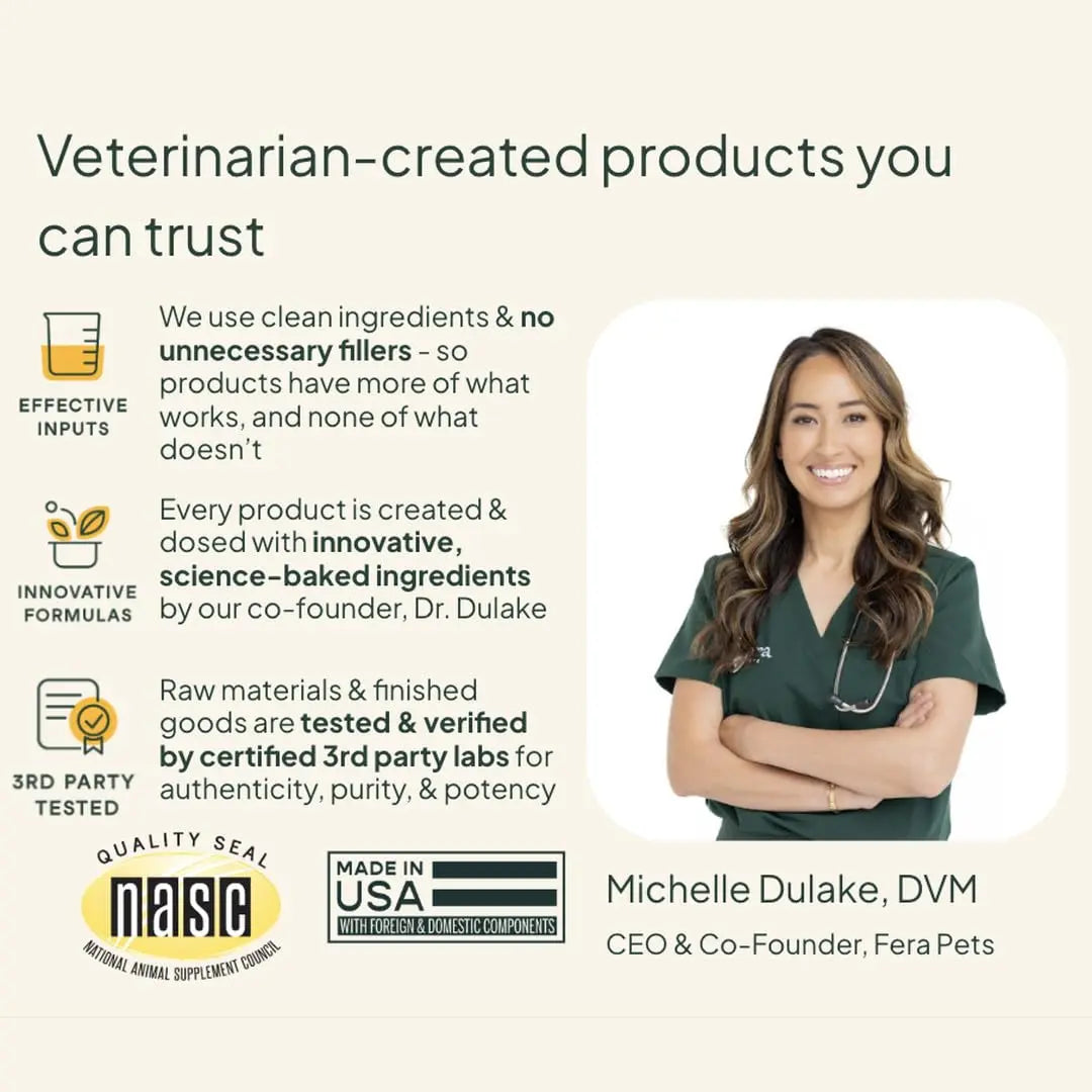 Fera Pets Probiotics for Dogs with Prebiotics and Postbiotics - Full Spectrum Gut Health Support - Promotes a Balanced Gut Microbiome - Boosts Immune Health - 30 Soft Chews Fera PetsBuy Supplements Australia