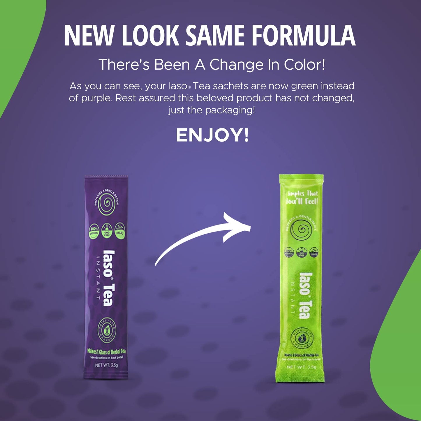 TLC Total Life Changes IASO Natural Detox Instant Herbal Tea - Expiration Date on the Top Total Life ChangesBuy Supplements Australia