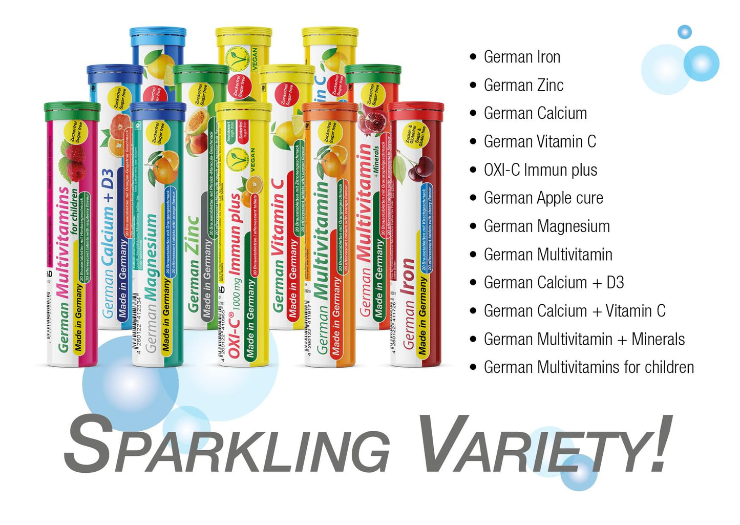 T&D German Iron 14 mg - 140 Vegan Drink Effervescent Tablets - Cherry Flavor - Made in Germany T&D buy supplements Au