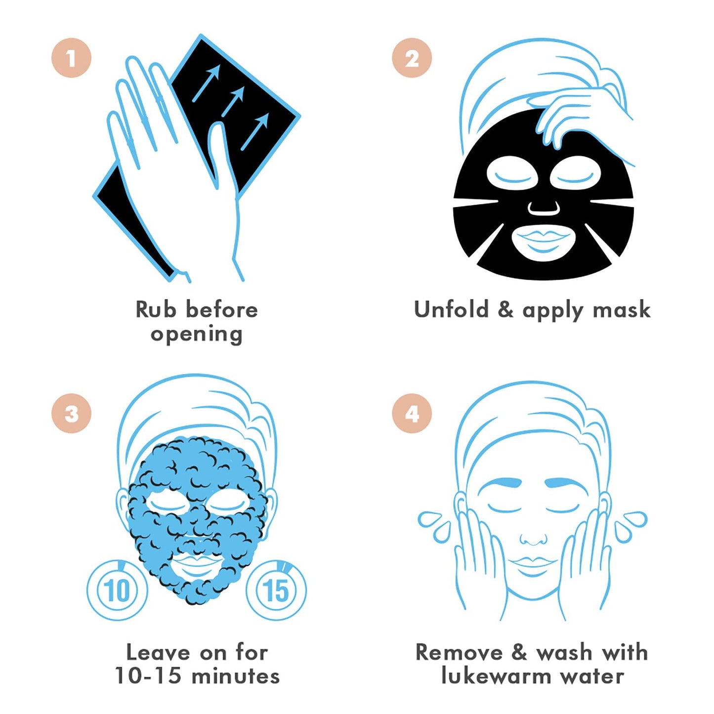 Ebanel Bundle of Charcoal Peel Off Face Mask, and 10-Pack Carbonated Bubble Clay Mask Ebanel buy supplements Au