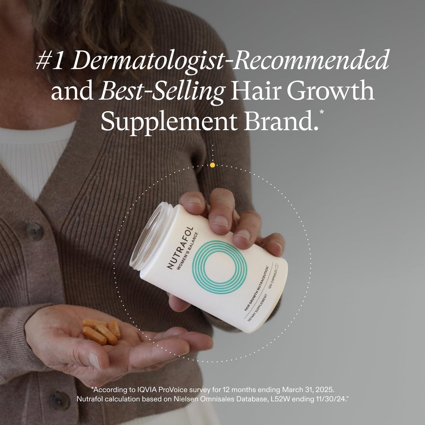 Nutrafol Women's Balance Hair Growth Supplements, Ages 45 and Up, Clinically Proven for Visibly Thicker Hair and Scalp Coverage in 3-6 Months, Dermatologist Recommended - 1 Month Supply Refill Pouch NutrafolBuy Supplements Australia