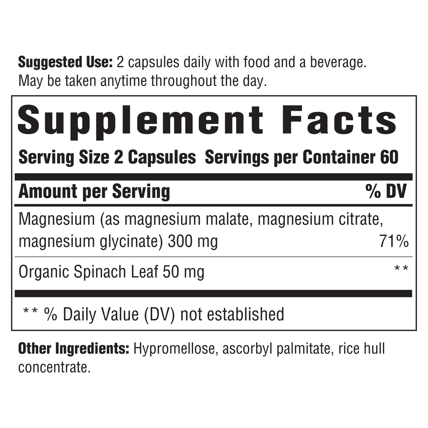 INNATE Response Formulas Magnesium 300 mg - Mineral Supplement for Muscle Relaxation - Vegetarian and Gluten-Free - 120 Capsules (60 Servings) INNATE Response FormulasBuy Supplements Australia