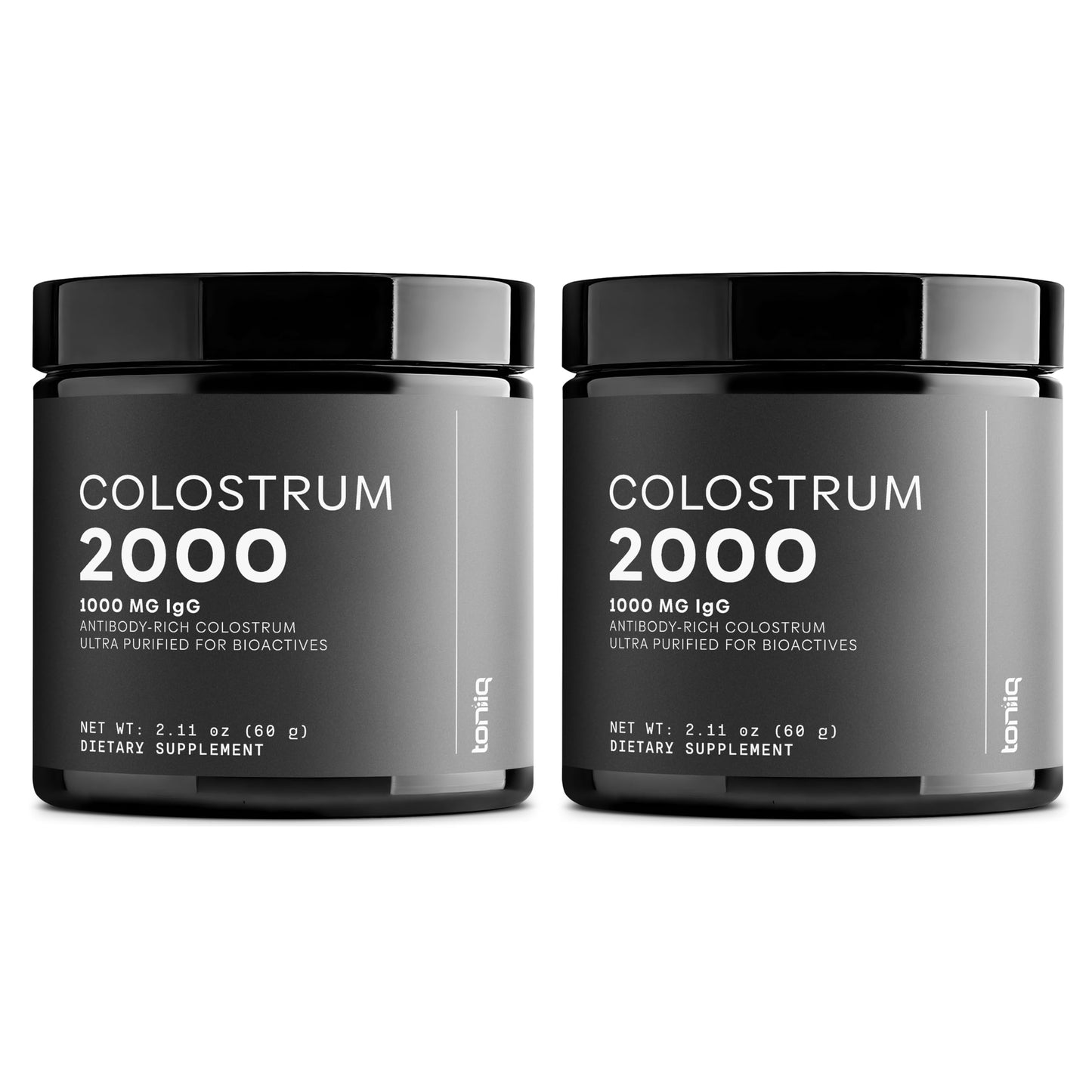 Toniiq Colostrum Powder – Ultra High Potency 50% IgG Concentrate – Farm-to-Jar Traceable French Colostrum – Microfiltered for Purity – Third-Party Lab Verified – 60 Servings Toniiq buy supplements Au