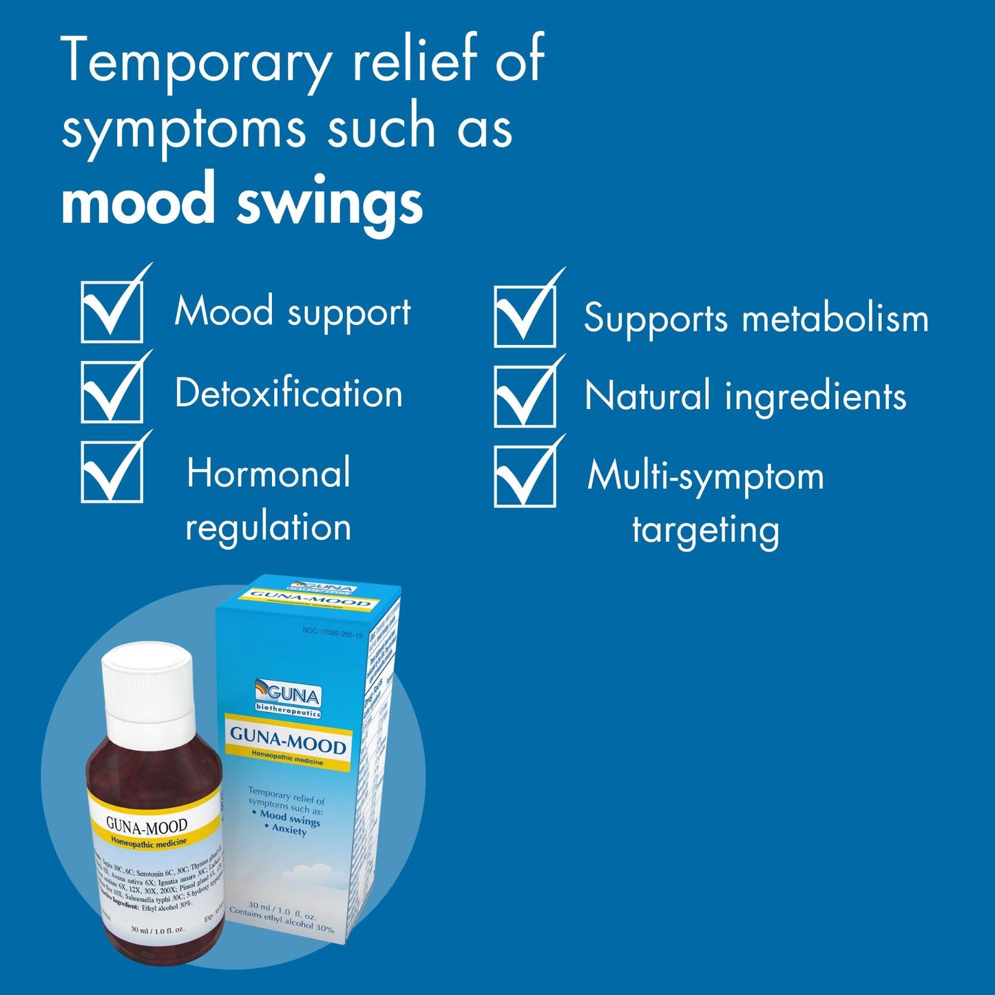 Guna Mood Natural Homeopathic Relaxation Aid - 1 Ounce GUNA buy supplements Au