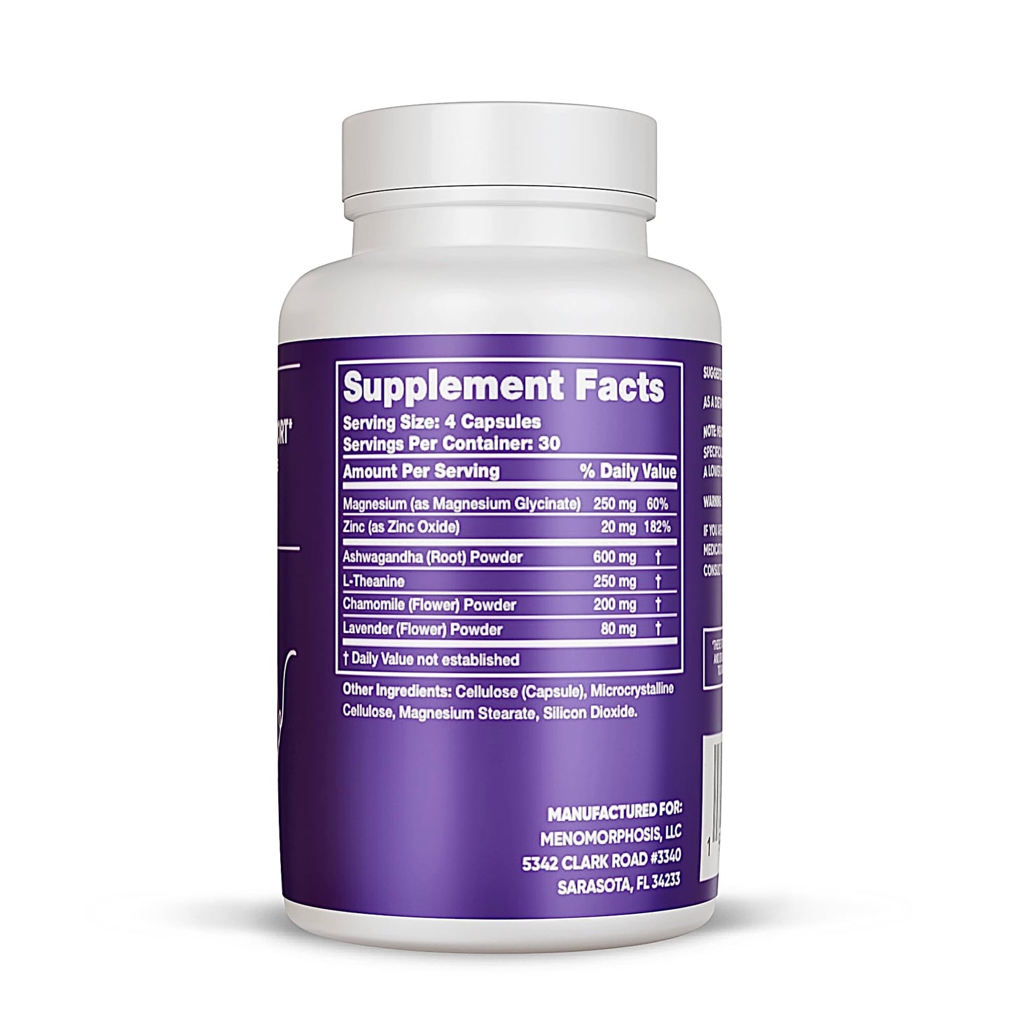 Meno Sleep Menopause Support Supplement: Clinically Proven Ingredients Improve Energy, Mood & Mental Clarity. Magnesium Glycinate, L-Theanine, Ashwagandha, Made in USA, Vegan, Hormone Free 120 Ct MenoMorphosisBuy Supplements Australia