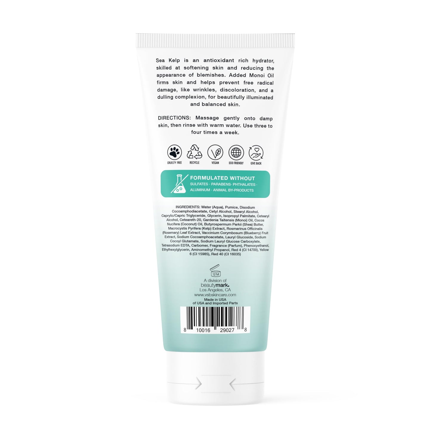 Exfoliating Face Scrub with Monoi Oil & Sea Kelp – Clarifying & Firming Facial Exfoliator with Natural Pumice – Vegan, Paraben-Free, 5.1 fl oz VITAMINS AND SEA BEAUTY buy supplements Au