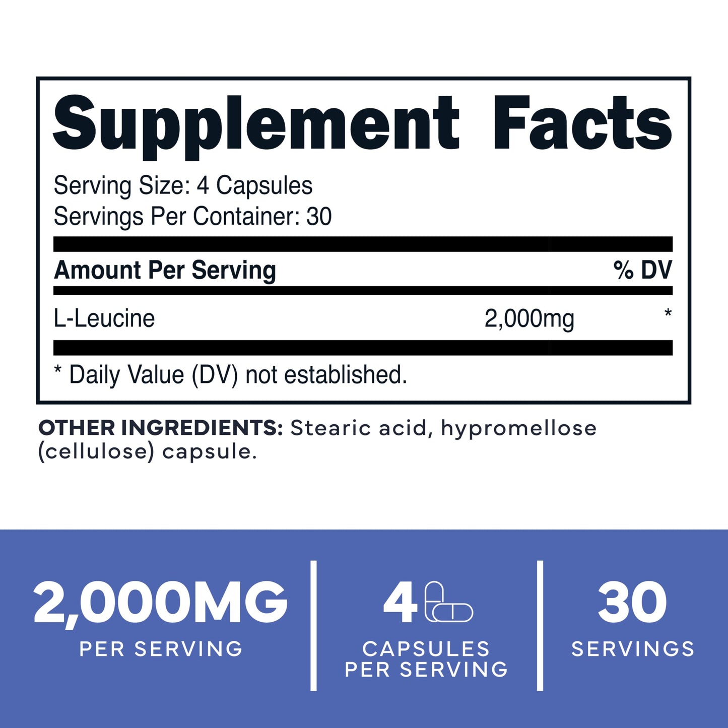 Type Zero L-Leucine Capsules (2000mg per Serving) 120 Capsules - 30 Servings Type ZeroBuy Supplements Australia