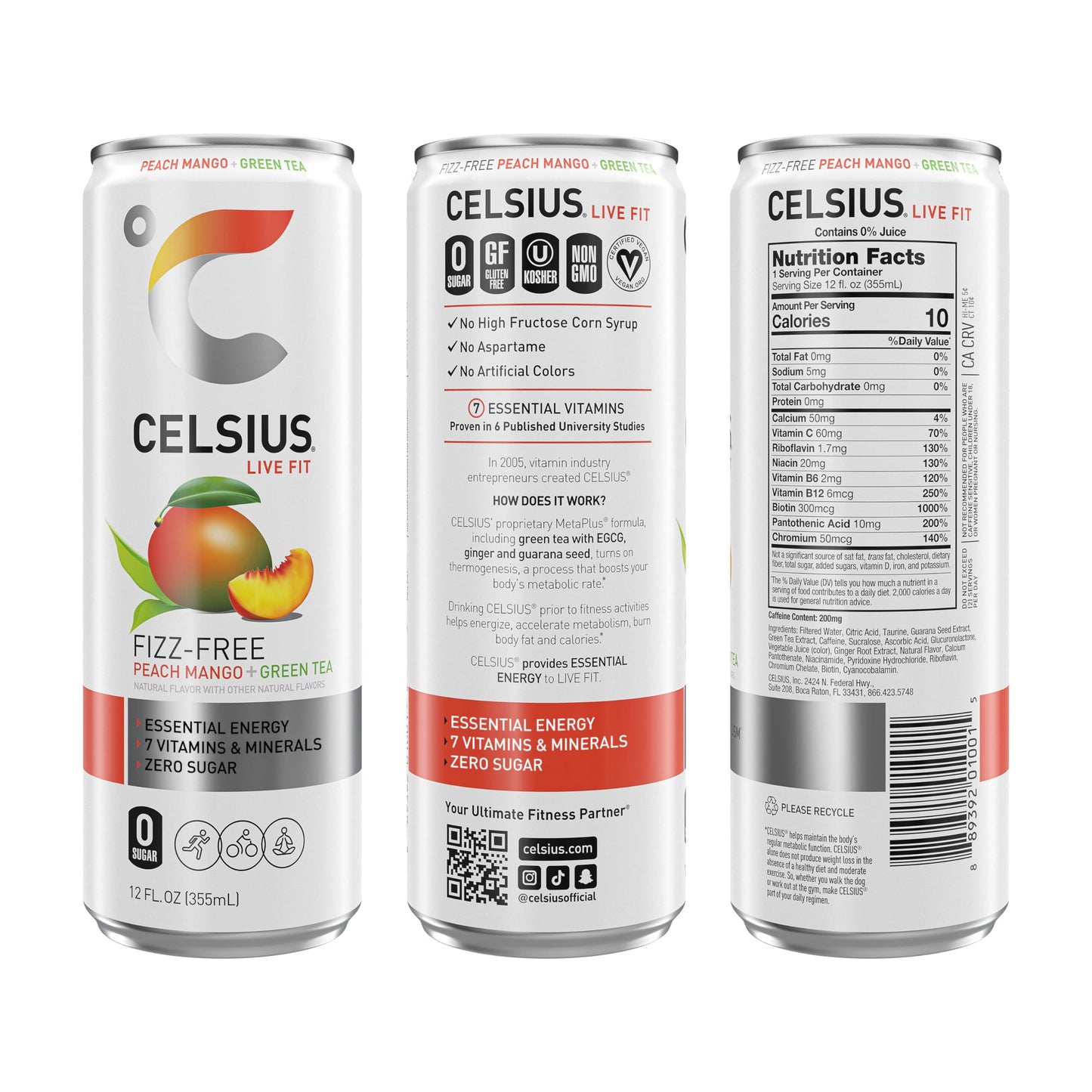 CELSIUS Fizz Free Variety Pack, Functional Essential Energy Drink 12 Fl Oz (Pack of 12) CELSIUSBuy Supplements Australia
