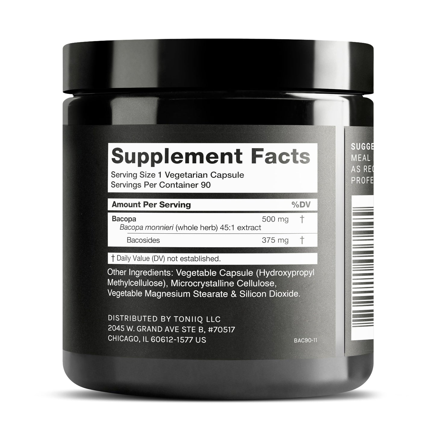 Toniiq Bacopa - Ultra High Potency 45:1 Extract with 75% Bacosides - Highly Concentrated - Third-Party Lab Tested - 90 Capsules Toniiq buy supplements Au