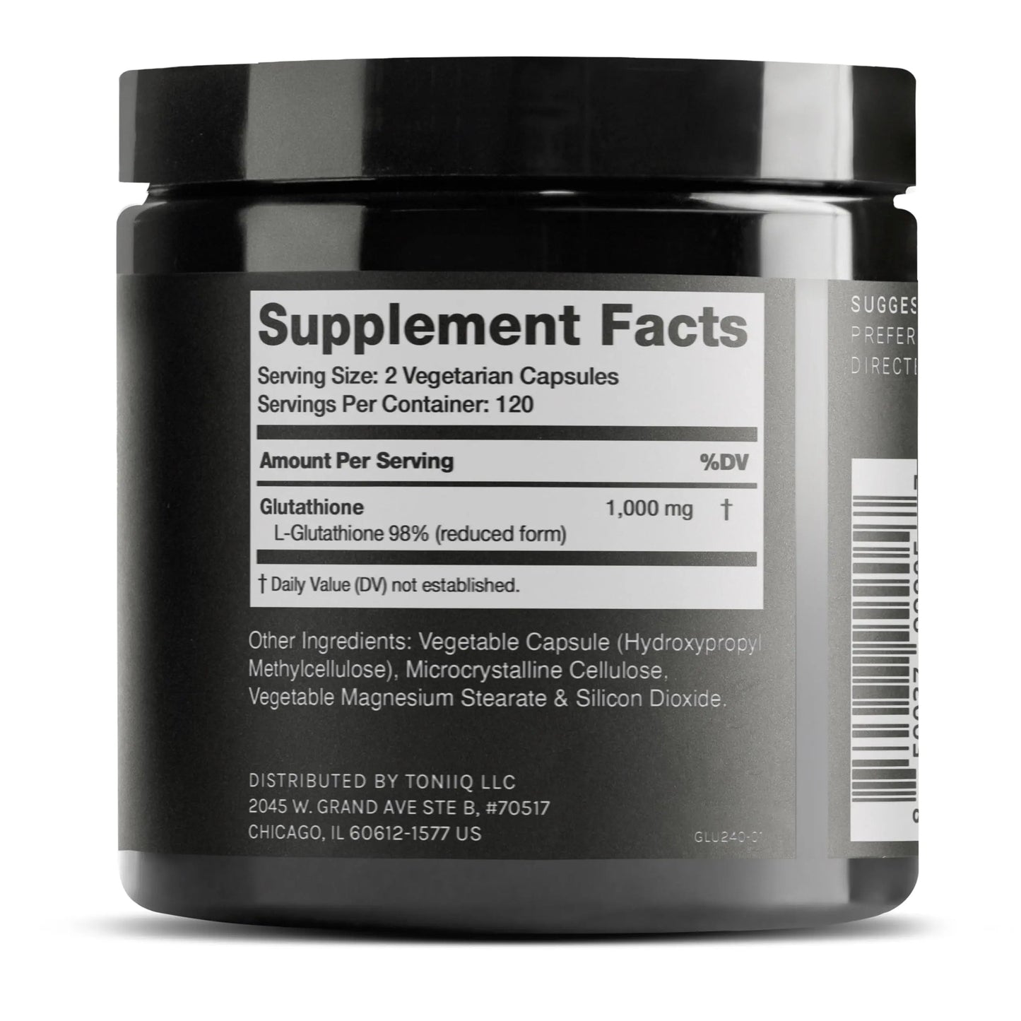 Toniiq Ultra High Strength Glutathione Capsules - 1000mg Concentrated Formula - 98%+ Highly Purified and Bioavailable - Non-GMO Fermentation - 240 Capsules Reduced Glutathione Supplement Toniiq buy supplements Au