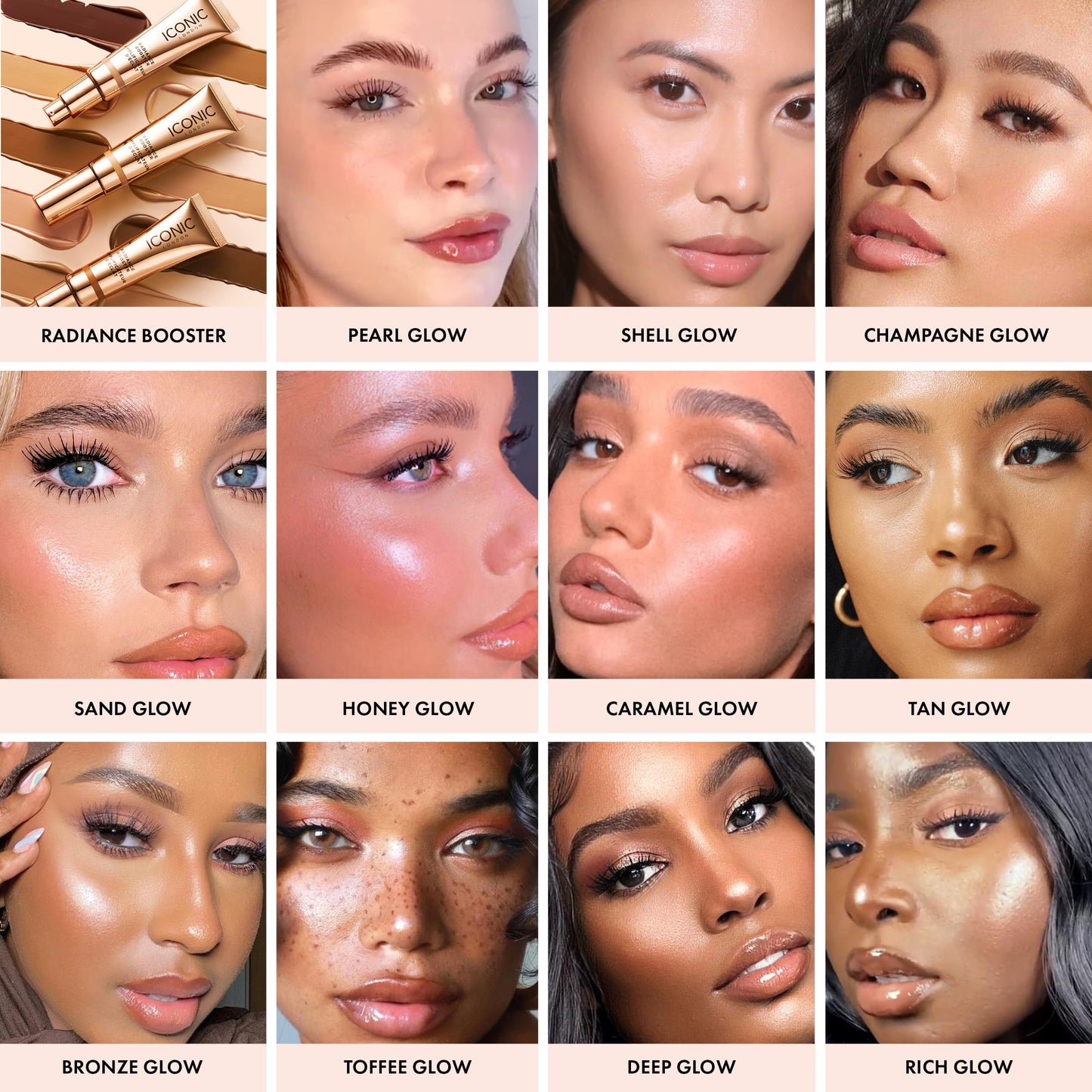 ICONIC LONDON Radiance Booster | Liquid Radiance Lightweight Skin Tint for a Glowy Makeup Look, Cruelty Free, Vegan Makeup (Honey Glow) 30 mL/ 1.01 Fl Oz ICONIC LONDON buy supplements Au