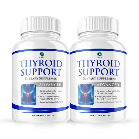 1 Body Thyroid Support Supplement for Women and Men - 2 Pack 60 Days - NutriGlobal