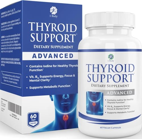 1 Body Thyroid Support Supplement with Iodine - Energy & Focus Support - NutriGlobal