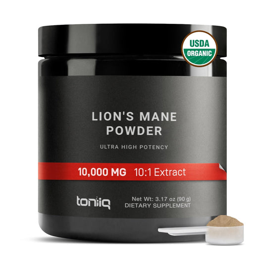 10,000mg 10x Concentrated Ultra High Strength Organic Lions Mane Powder - NutriGlobal