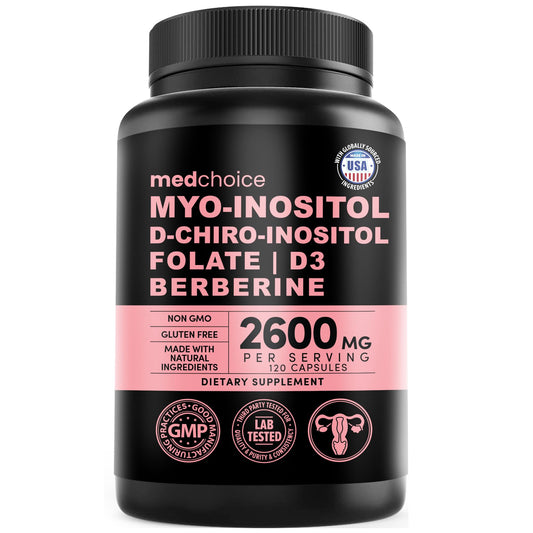 14-in-1 Women’s Inositol Complex Supplement – 40:1 Myo & D-Chiro Inositol with Folate, Vitamin D3, Zinc, Magnesium & Botanicals for Hormone - NutriGlobal