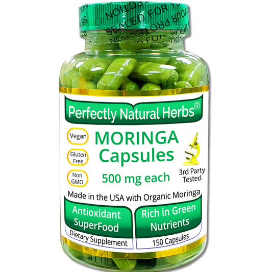 150 Moringa Capsules Made With USDA Certified Organic Moringa Leaf Powder - NutriGlobal