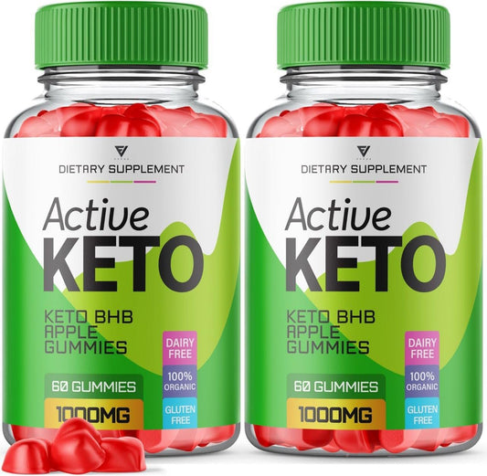 (2 Pack) Active Keto Gummies, Active Keto ACV Gummies for Weight Loss - NutriGlobal