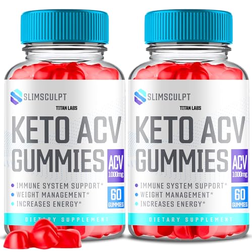(2 Pack) Slimsculpt Keto ACV Gummies, Slim Sculpt Keto ACV Gummies Advanced Weight Loss 1000MG - NutriGlobal