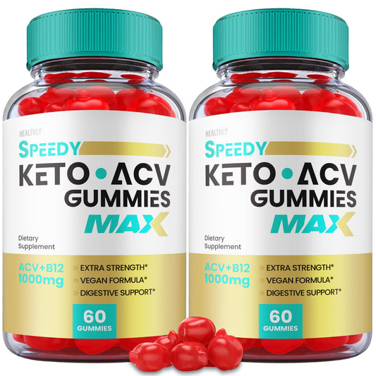 (2 Pack) Speedy Keto ACV Gummies Maximum Strength, Speedy Keto Plus ACV Gummies - NutriGlobal