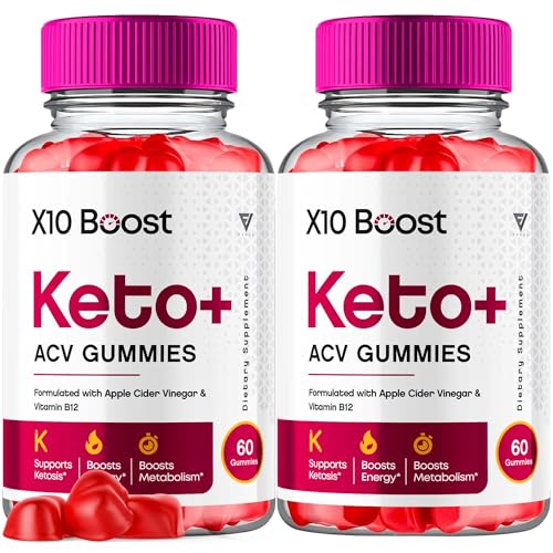 (2 Pack) X10 Boost Keto ACV Gummies, X10 Keto Boost Gummies Advanced Weight Loss - NutriGlobal