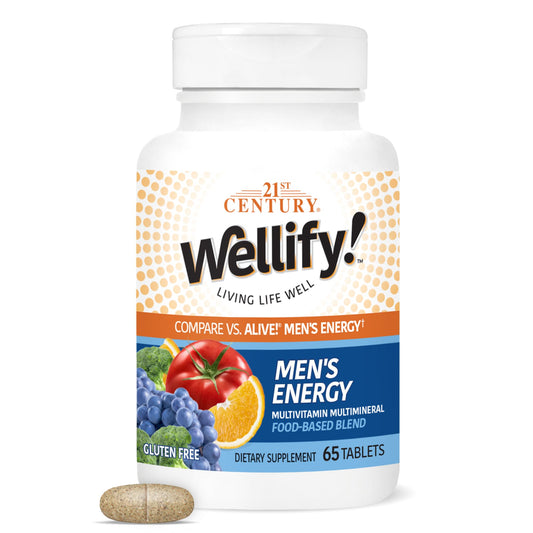 21st Century Wellify Men's Energy Multivitamins with Minerals, 65 Count - NutriGlobal