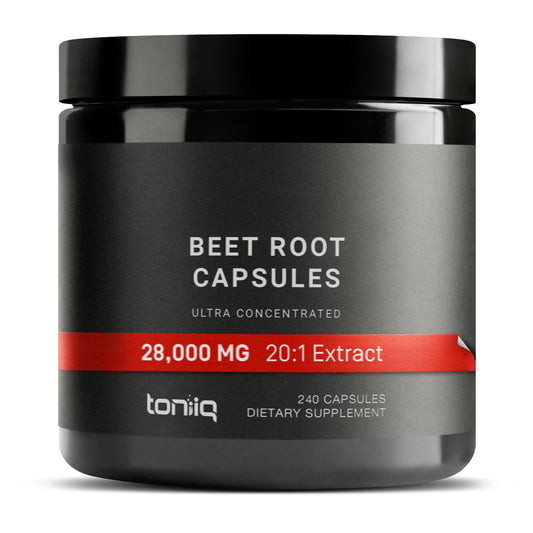 28,000mg 20x Concentrated Extract Beet Root Capsules - Natural Nitric Oxide Booster - NutriGlobal