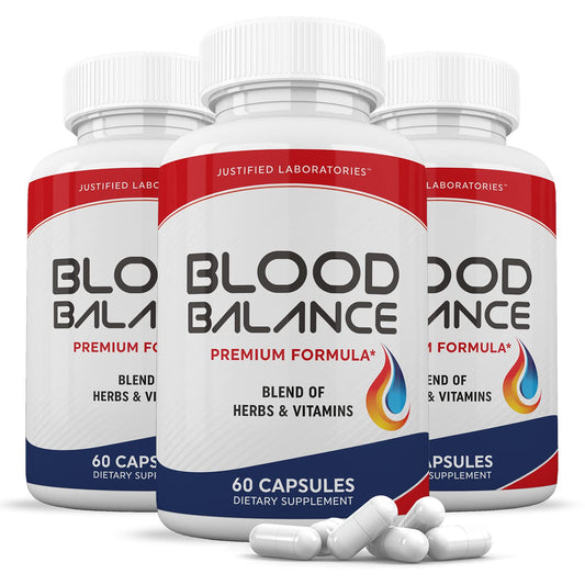(3 Pack) Blood Balance Advanced Formula 620MG Supplement Pills 180 Capsules - NutriGlobal