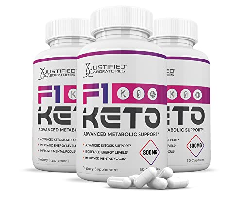 (3 Pack) F1 Keto Pills 800MG Includes goBHB Exogenous Ketones Advanced Ketosis - NutriGlobal