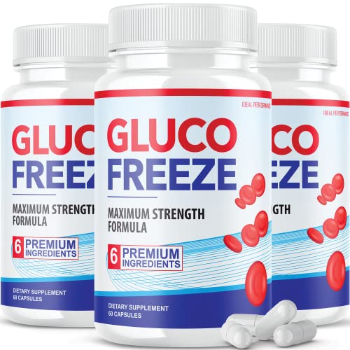 (3 Pack) Glucofreeze Pills - Official Formula Gluco Freeze Pills - Glucofreeze Pills Sugar - NutriGlobal