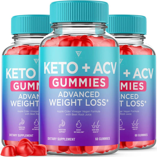 (3 Pack) Keto ACV Gummies Advanced Weight Loss Supplement, ACV Keto Gummies Belly - NutriGlobal