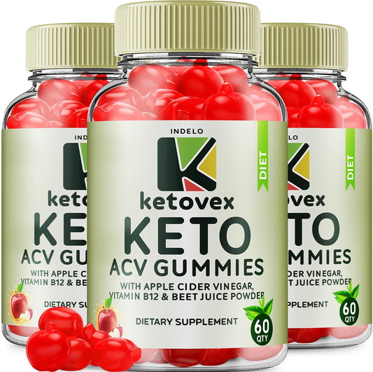 (3 Pack) Ketovex Keto BHB Gummies Advanced Formula, Ketovex BHB ACV Gummies - NutriGlobal