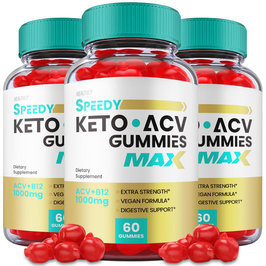 (3 Pack) Speedy Keto ACV Gummies Maximum Strength, Speedy Keto Plus ACV Gummies - NutriGlobal