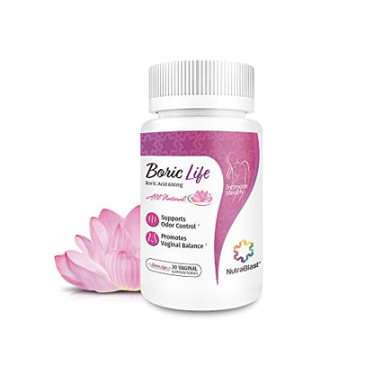 NutraBlast Boric Acid Vaginal Suppositories - 100% Pure Made in USA NutraBlastBuy Supplements Australia