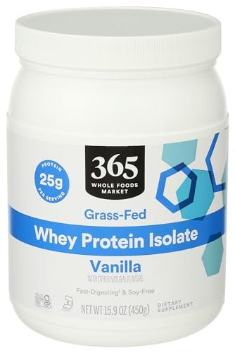 365 by Whole Foods Market, Vanilla Whey Protein Isolate, 15.9 Ounce - NutriGlobal