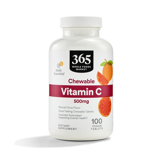 365 by Whole Foods Market, Vitamin C Chewable 500Mg, 100 Tablets - NutriGlobal