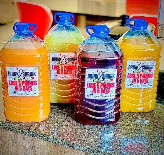4 Week drink2Shrink Detox Formula Start Losing That Stubborn Belly Fat! (Green Apple) - NutriGlobal