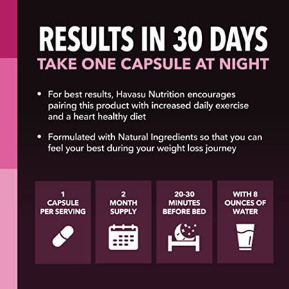 Night Time Fat Burner for Women | Weight Loss and Sleep Support Blend With Vitamin D HAVASU NUTRITIONBuy Supplements Australia