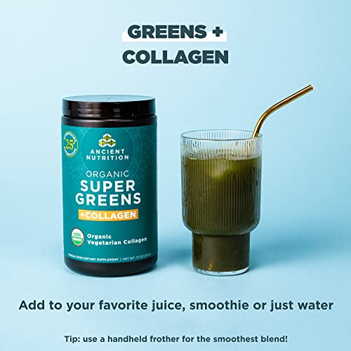 Ancient Nutrition Supergreens Powder, Organic Superfood Powder with Collagen Ancient NutritionBuy Supplements Australia