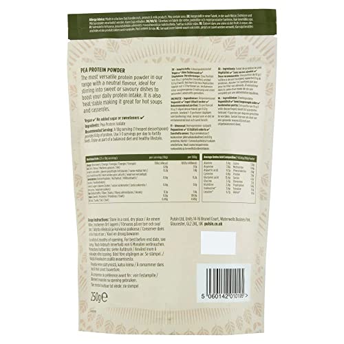 Pulsin - Unflavoured Vegan Pea Protein Powder - 250g - 8.0g Protein, 0g Carbs, 41 Kcals Per Serving PulsinBuy Supplements Australia