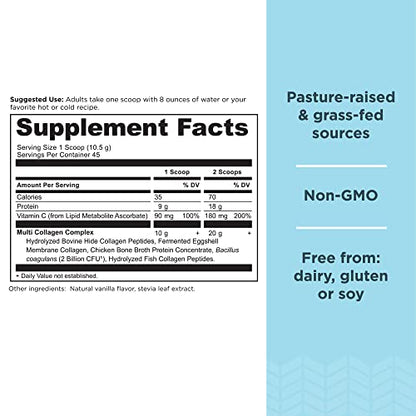 Collagen Powder Protein by Ancient Nutrition, Multi Collagen Vanilla Protein Powder Ancient NutritionBuy Supplements Australia