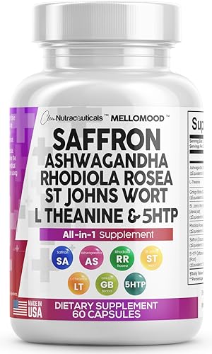 Clean Saffron Supplements with Ashwagandha 8000mg - Mood Support with L-Theanine Clean NutraceuticalsBuy Supplements Australia