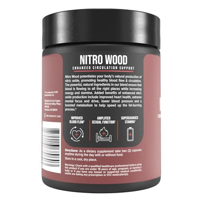 Choi Moid Bundle LED Light Key Chain + Nitro Wood Enhanced Circulation Nitric Oxide 60 Count