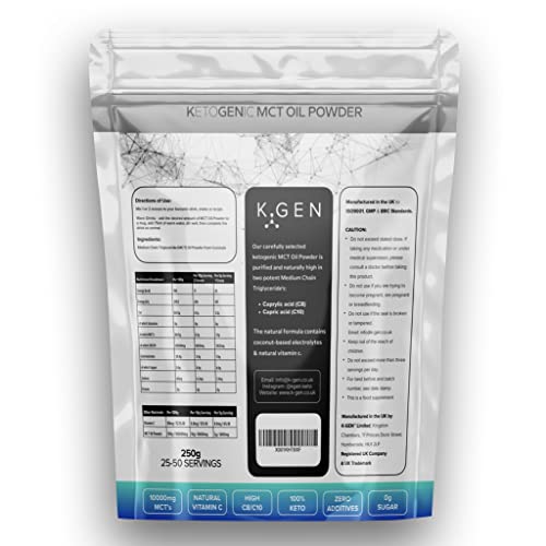 Keto MCT Oil Powder Pure Coconut MCT Keto Coffee Creamer | Premium Quality C8 Easily Absorbed & Digested - Ideal for Paleo & Vegan Diets K GEN ketogenic enhancementBuy Supplements Australia
