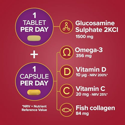 Seven Seas JointCare Max, With High-Strength Glucosamine plus Omega-3, Collagen Seven SeasBuy Supplements Australia