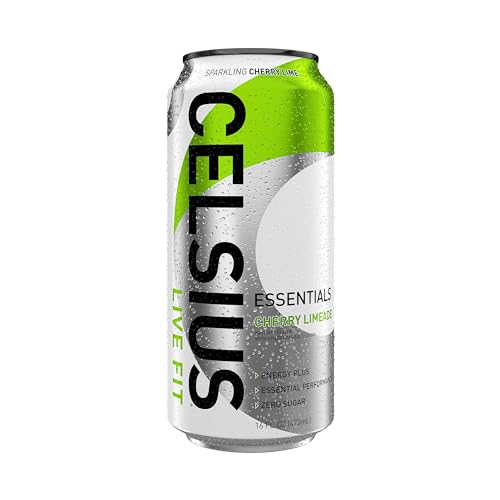 CELSIUS ESSENTIALS, Sparkling Cherry Limeade, Performance Energy Drink 16 Fl Oz CELSIUSBuy Supplements Australia