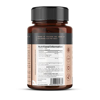 UltraColl Collagen & Hyaluronic Acid 1500mg x 360 Tablets (2 bottles of 180)-1 Years Supply PureclinicaBuy Supplements Australia