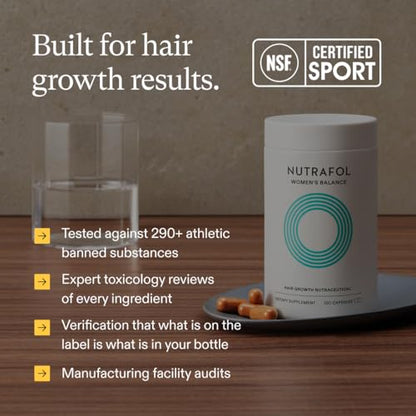 Nutrafol Women's Balance Hair Growth Supplements, Ages 45 and Up, Clinically Proven for Visibly Thicker Hair and Scalp Coverage in 3-6 Months, Dermatologist Recommended - 1 Month Supply Refill Pouch NutrafolBuy Supplements Australia