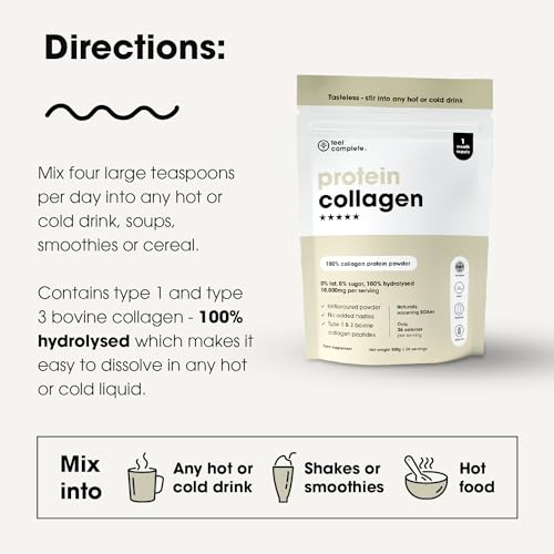 Feel Complete - High Protein Collagen - Premium Type 1 & 3 Hydrolysed Bovine Collagen - Halal - Skin, Hair & Nail Feel CompleteBuy Supplements Australia