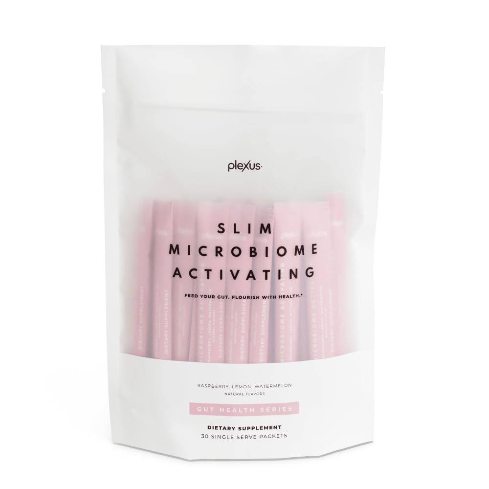Plexus Slim Microbiome Pink Drink Mix, 30 Servings (Raspberry, Lemon, and Watermelon 