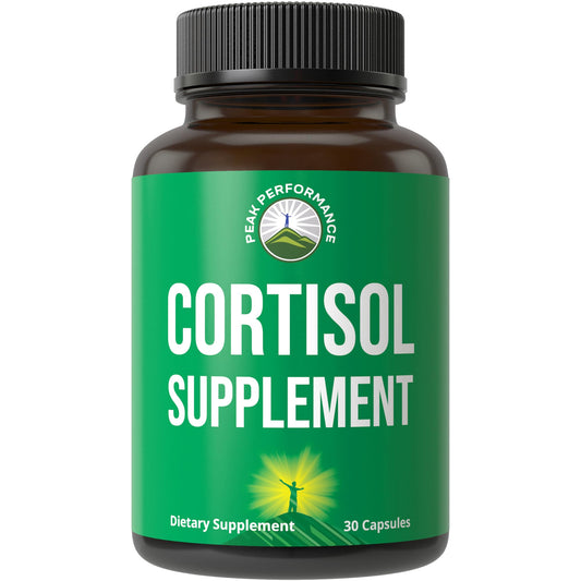 5-in-1 Cortisol Supplement for Women & Men. Lower High Cortisol with Ashwagandha, Rhodiola Rosea, L-Theanine, Phosphatidylserine, Magnolia Bark. Calm Relaxation, Balanced Energy, Vegan Supplements - NutriGlobal